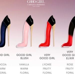 Carolina Herrera Good Girl Heels - Black, Pink, Red